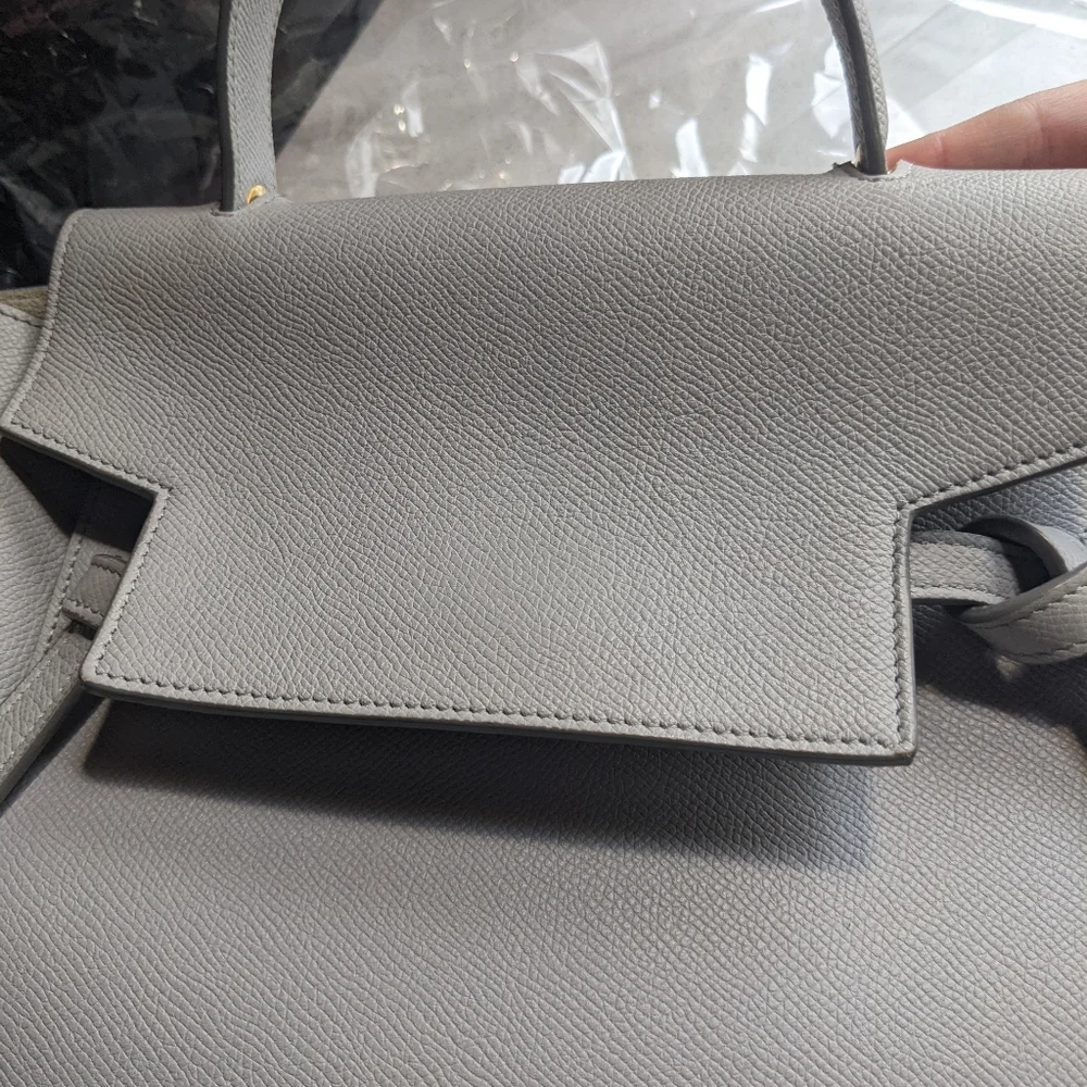 Celine Grey Grained Leather Micro Belt Bag Satchel - Picture 10 of 11